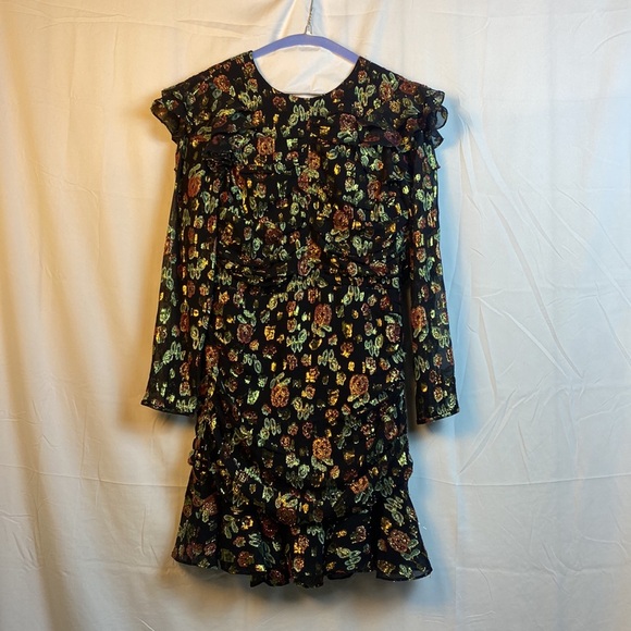 Veronica Beard Dresses & Skirts - Veronica Beard ‘Parc Ruched Flora Ruffle Skirt Dress’